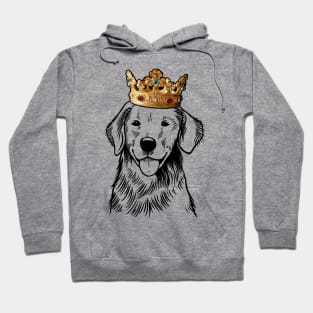 Golden Retriever Dog King Queen Wearing Crown Hoodie